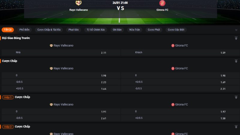 Vallecano vs Girona