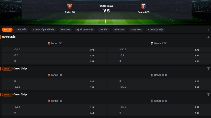 Torino vs Genoa
