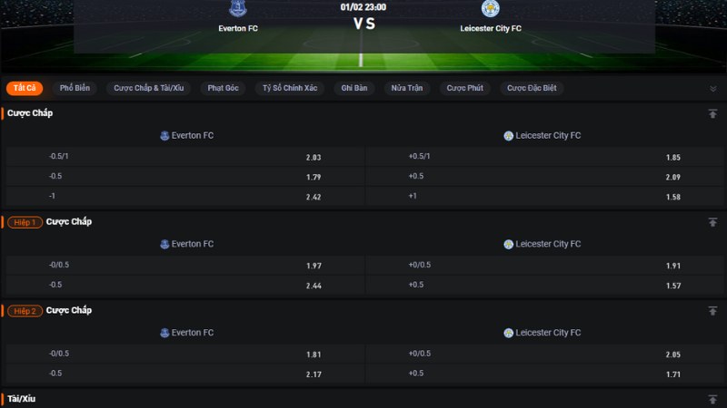 Everton vs Leicester