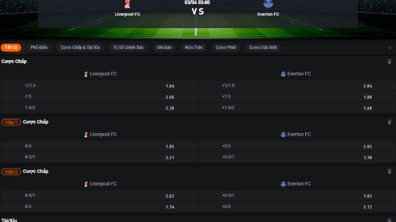 Liverpool vs Everton