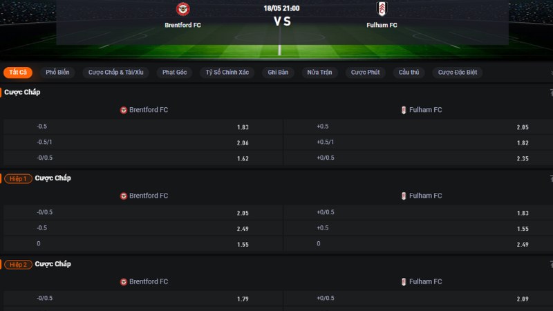 Brentford vs Fulham