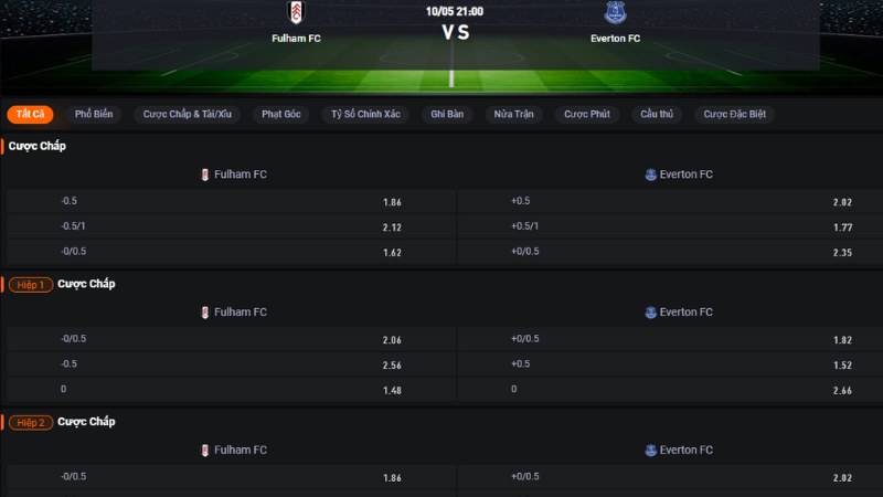Fulham vs Everton