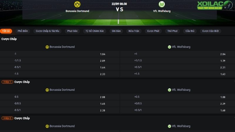 Dortmund vs Wolfsburg