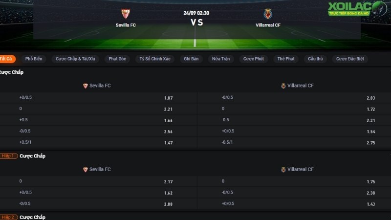 Sevilla vs Villarreal