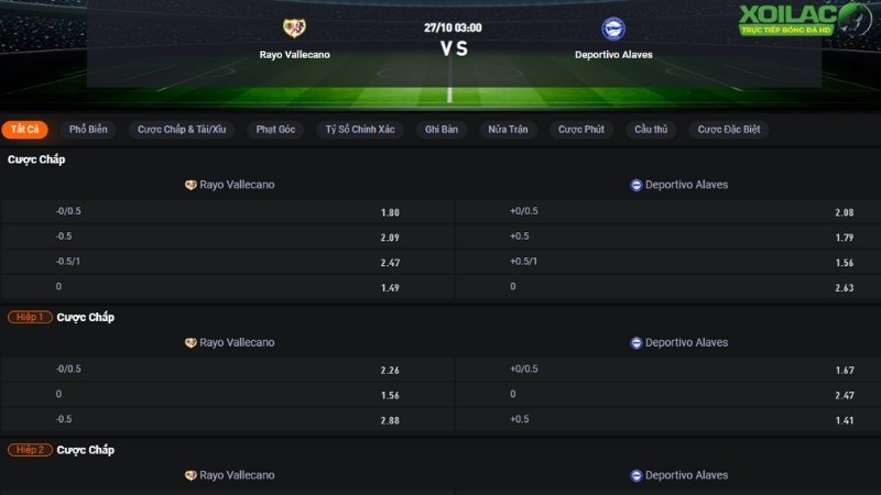 Vallecano vs Alaves