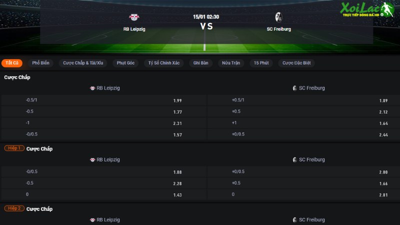 Leipzig vs Freiburg
